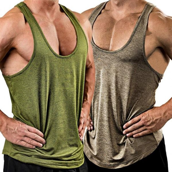 

men' tank solid color v-neck sleeveless t-shirt gym fitness bodybuilding workout male home sports undershirt, White;black