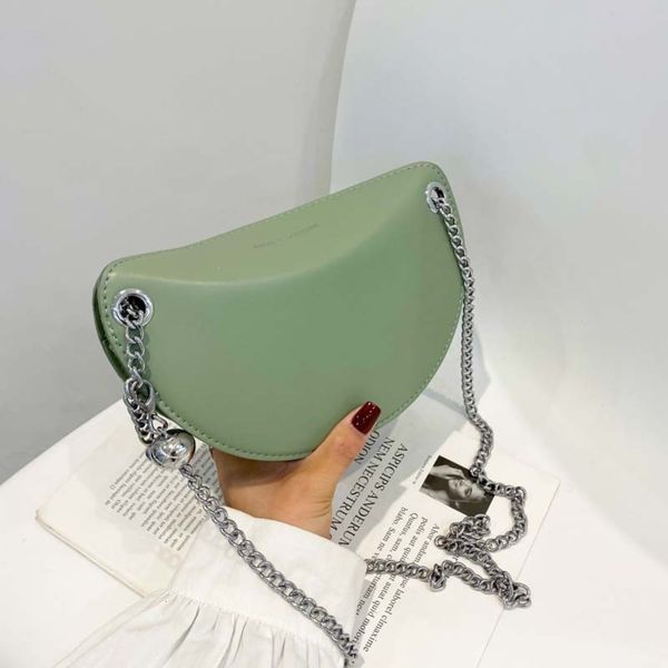 

bag female 2021 chain single shoulder underarm half round bag
