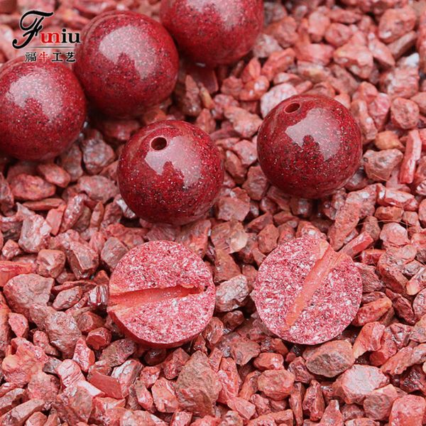 

purple high content red cinnabar round beads bracelet hand diy jewelry accessories