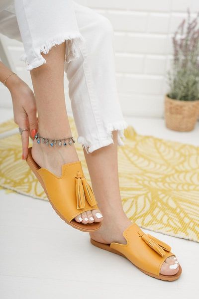 

slippers 2021 summer women flat pu leather ladies comfortable soft tassels home beach wedges shoes plus, Black