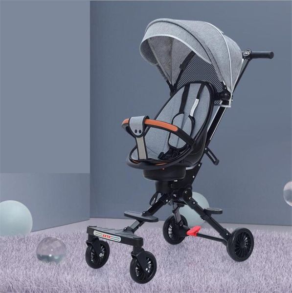 

strollers# eggshell back folding portable baby stroller carriage travel light weight two-way 4 wheels absorption trolley