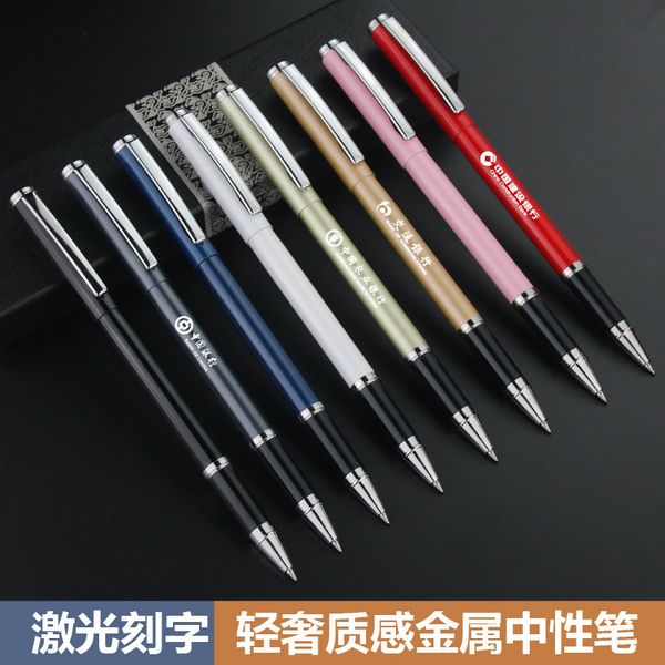 

push metal cap signature pen printing advertising metal aminum rod laser neutral