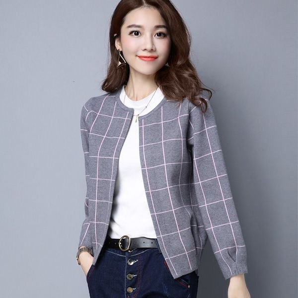 

mode 2021 female spring korean version large size short mesh paragraph cardigan wild sweater autumn ms oi14, White;black