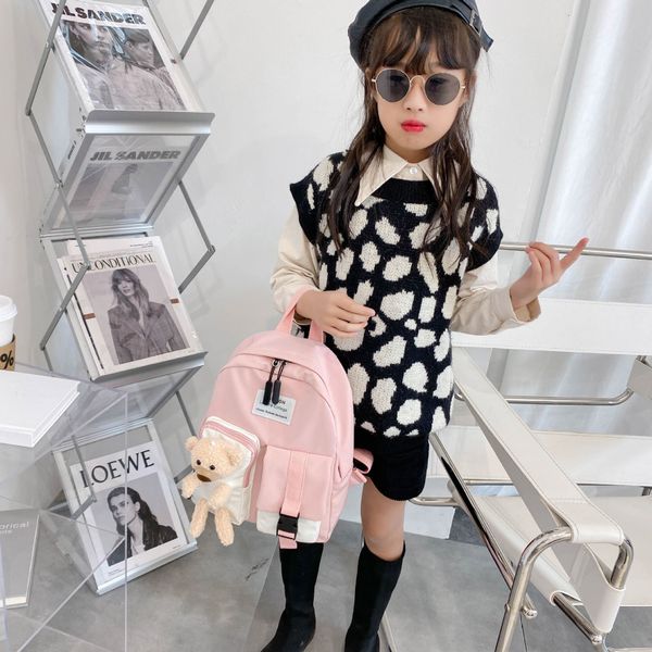 

new cotton kids kindergarten school bags children backpacks cartoon student schoolbag cute bear backpack for girls boy book bags