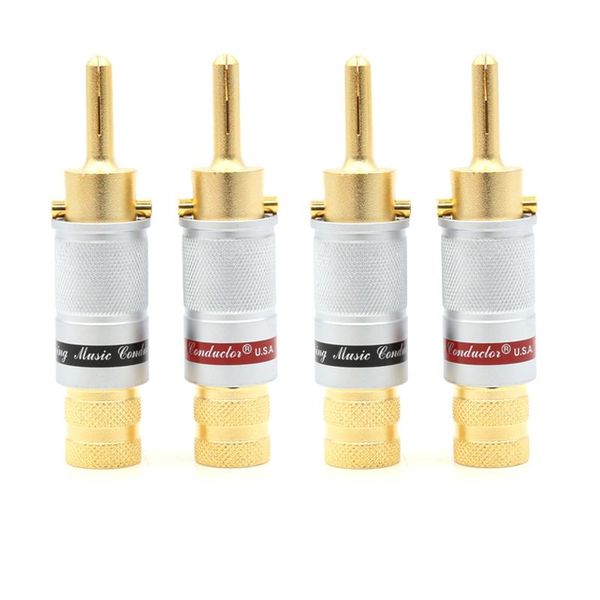 

smart power plugs 4pcs cmc lockable banana plug speaker cable hifi screw locking,louspeaker connector