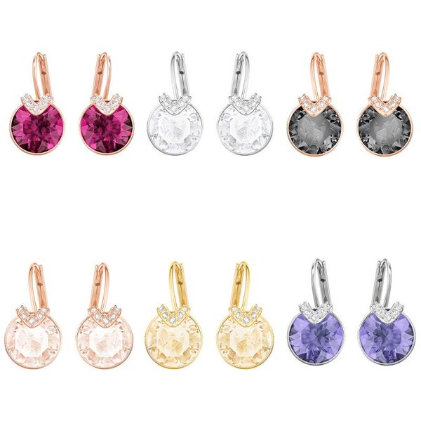 

stud ayoo swa bella v pierced earrings multicolor crystal women's, Golden;silver