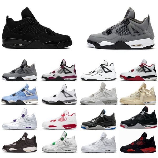 

2021 new basketball shoes 4s man black cat taupe haze shimmer desert moss white oreo cement blue sail pine green pure money travis bred diy