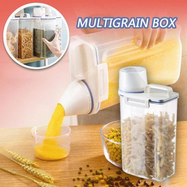

storage bottles & jars japanese-style kitchen grain box food sealed closedboite transparente r angement jar plastic household finishing