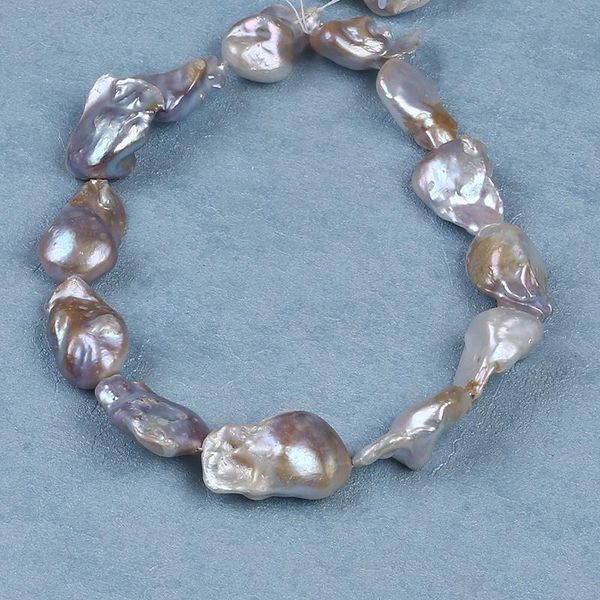 

other wholesale 18-19mm big size natural freshwater purple baroque fireball pearls strand jewelry