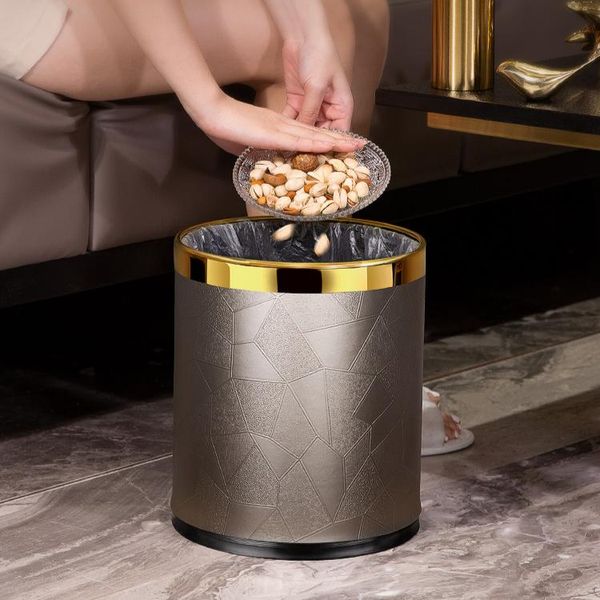 

waste bins nordic style trash can creative simply round big bin bathroom gold toilet lixeira cozinha household products di50ljt