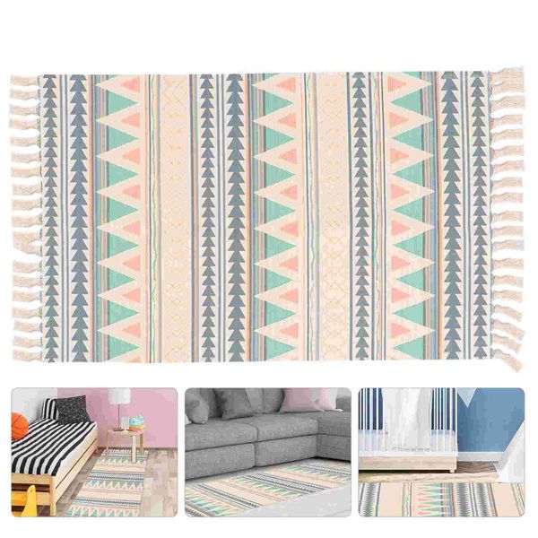 

carpets 1pc ethnic style tassels tea table carpet hand woven sofa for home