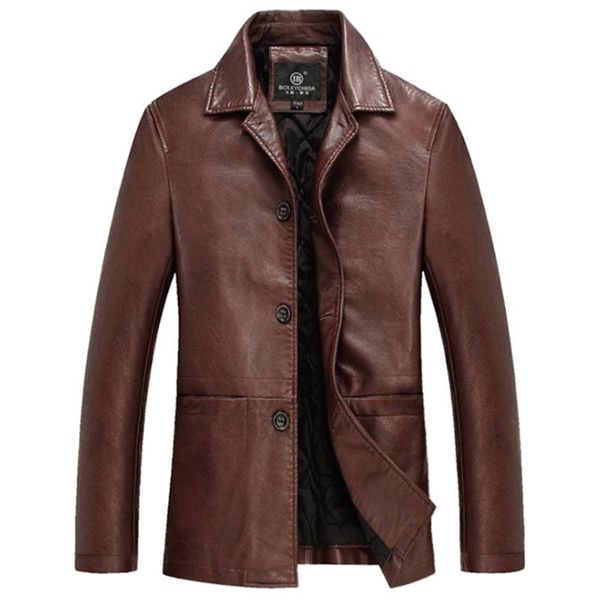 Herrenleder Faux hochwertiger dicker Winterjacke Herren Jacken und Mäntel Veste Cuir Homme Chaqueta Cuero Hombre Deri CEEKE