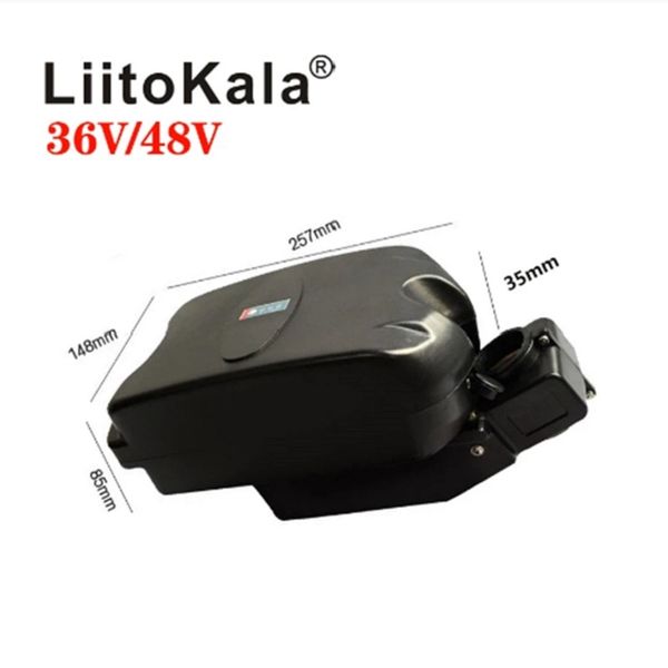

2021 liitokala 48v36v battery pack frog seat tube bottom discharge, portable sutiable motor 200w 250w 350w 500w 750w 1000w 1200w