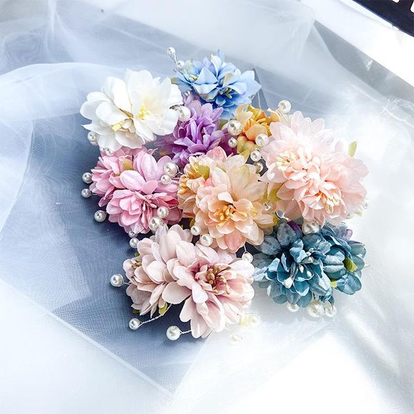 

hair clips & barrettes color clip flower hairpins preal bridal headpiece wedding accessories for women chinese style tiaras, Golden;silver