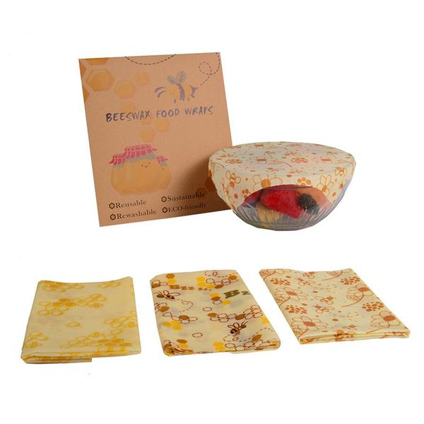 

food savers & storage containers hw 3pcs hexagon organic cotton fresh cloth reusable preservation kitchen tool home