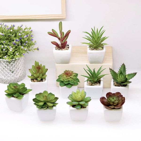 

home decoration succulents simulation plastic green plants flowers simple mini bouquet bonsai plants
