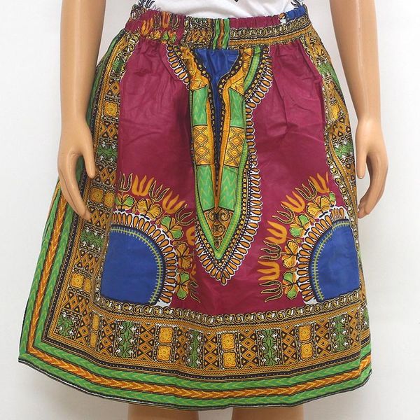 

ethnic clothing 2021 fashion african arrival women skirt dashiki batik print fabric for summer pencil 100% cotton, Red