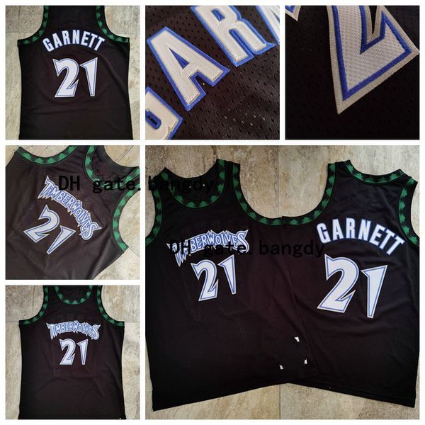 

mitchell&ness vintage minnesota timberwolves throwback kevin 21 garnett mesh embroidery stitched basketball shorts basketball jersey, Black;red