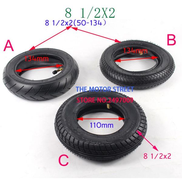 

motorcycle wheels & tires 3 types of tire 8 1/2x2(50-134)fit s kid gas/eletric scooter pram stroller inner tube and outer tyre