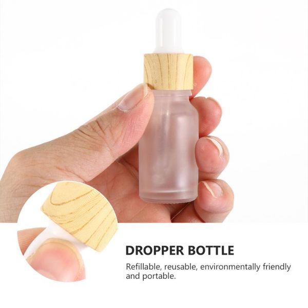 

storage bottles & jars 4pcs refillable essential oil portable dropper glass bottle