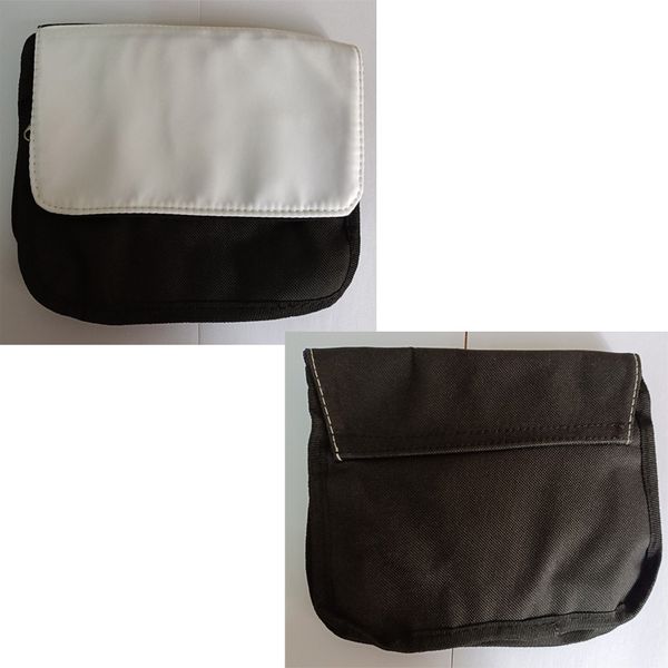 

3pcs cosmetic bags sublimation diy white blank demin flap cover solid makeup bag