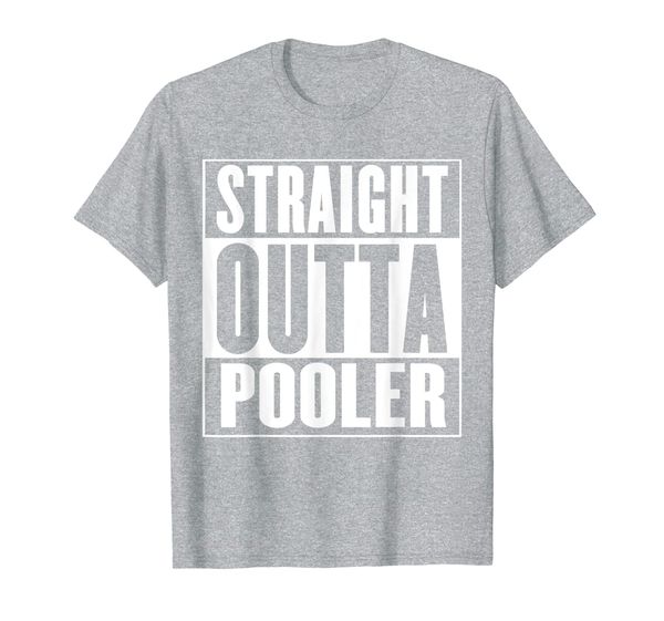 

straight outta pooler t-shirt, White;black