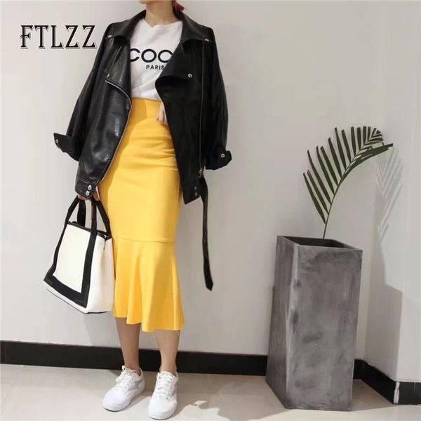 

leather coat woman casual loose turn down collar with belt short women biker moto style spring autumn outwear clothes 210602, Black