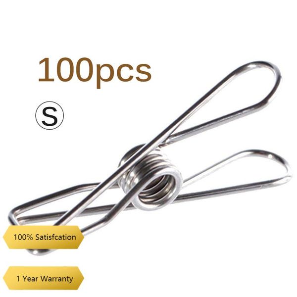 

clothing & wardrobe storage 100pcs pants underwear towel socks multipurpose small metal clip party wedding stainless steel pegs birthday dec