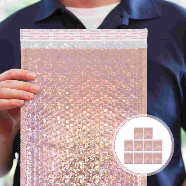 

packing bags 10pcs padded bubble waterproof express pouches (rose gold)