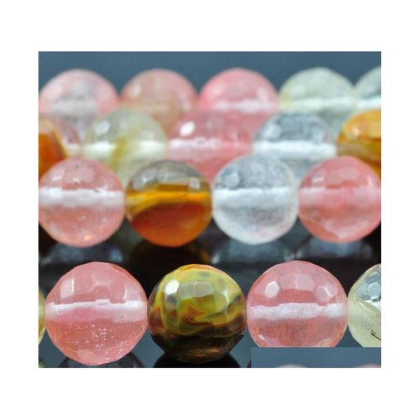 

natural stone smooth faceted cherry quartz loose beads 16" strand 6 8 10 12 mm pick size f jllqwu carshop2006, Silver