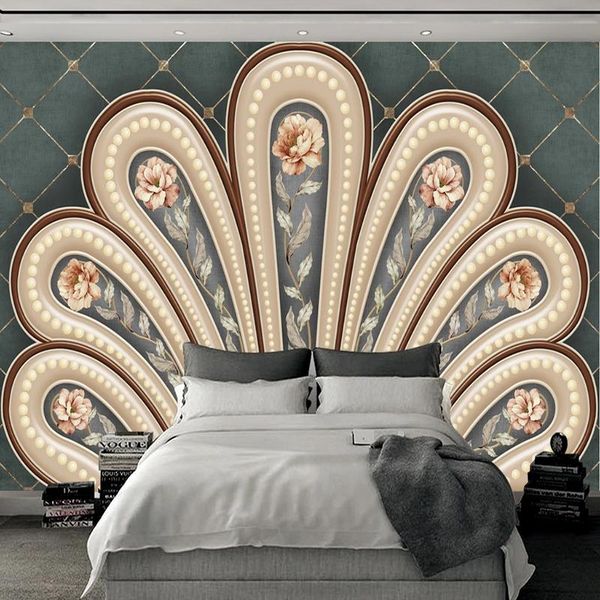 

wallpapers custom self-adhesive wallpaper european style marble flowers geometric po wall murals living room tv sofa creative stickers