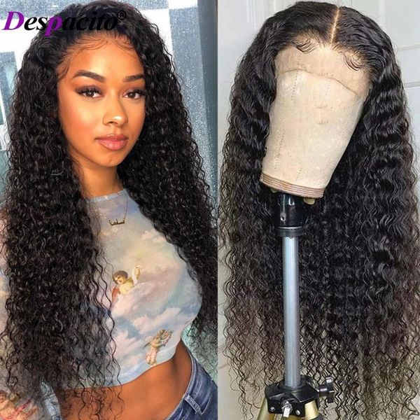 

lace wigs 13x1 13x4 hd frontal wig kinky curly human hair pre plucked with baby front 180%, Black;brown