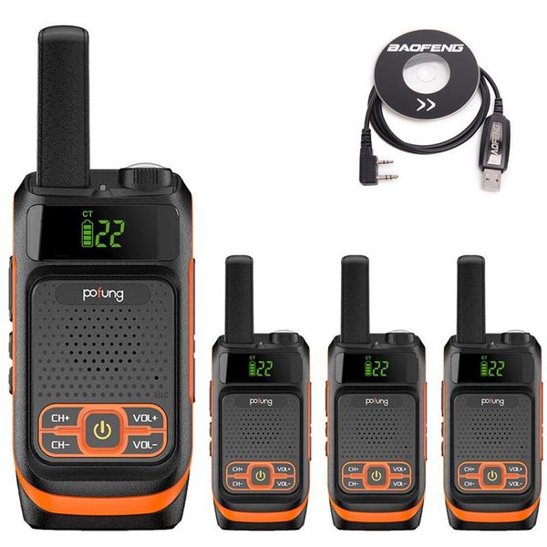 

4pcs baofeng pofung f19 frs radio long range rechargeable with two way radio handheld kids mini wireless bf-f19 walkie talkie