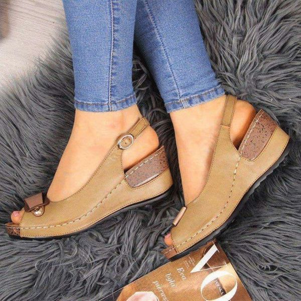 

sandals woman retro wedges summer wedge female casual sewing women shoes comfortable ladies sandalias vbn6nice, Black