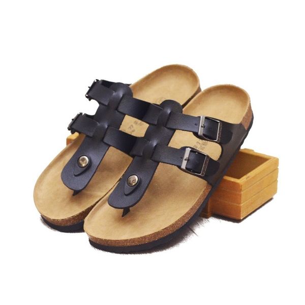 

35-45 summer style man fashion flats slippers lovers cork beach sandals flip flops black brownwhite red, Red;white