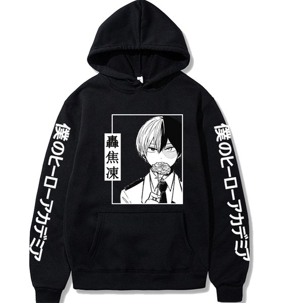 

truien todoroki s sweatshirt hoodie women men fashion clothing, Black