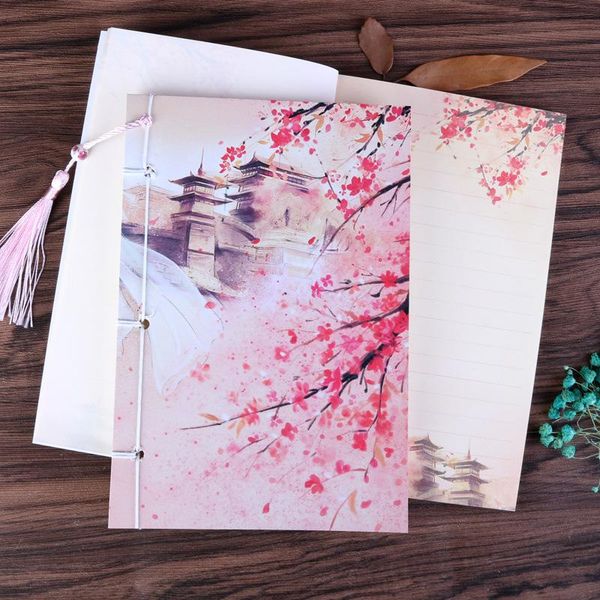 

21x14cm cute fashion diary notebook ruled inner paper a5 notepad beautiful collection binding flower writing books, Purple;pink