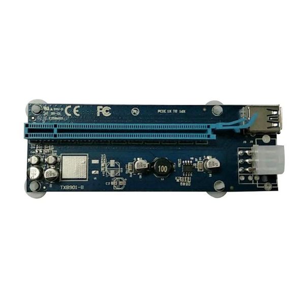 

2021 usb 3.0 pci-e riser card sata 15pin to 6pin power 1x to 16x pcie extender professional mining tool for miner-197680