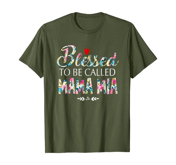 

MAMA MIA - Womens Blessed To Be Called MAMA MIA Tshirt, Mainly pictures