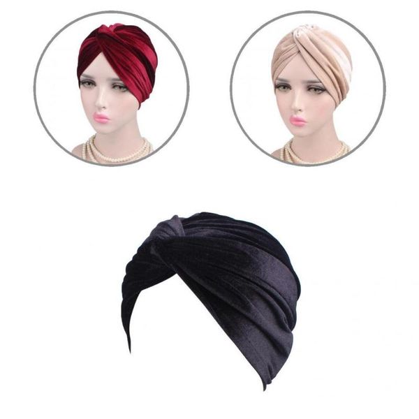 

berets turban hat stretchy no brim women beanie, Blue;gray