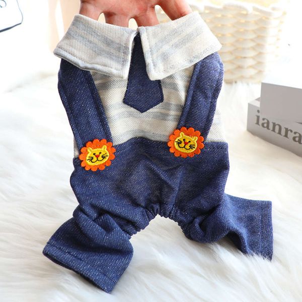 

dog autumn and winter lion tie strap pants four feet warm thick small pet cloth