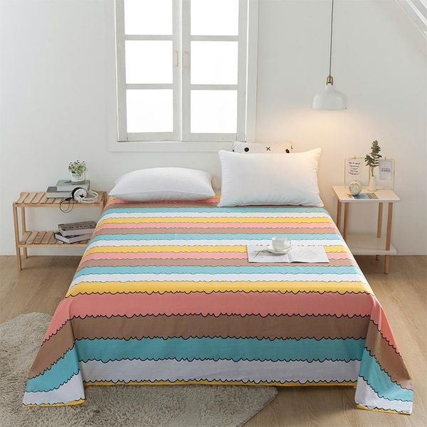 

sheets & sets 1pcs bed sheet 100% cotton mattress protector cover flat soft