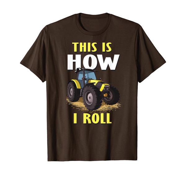 

men this is how i roll shirt funny farmer tractor t-shirt, White;black