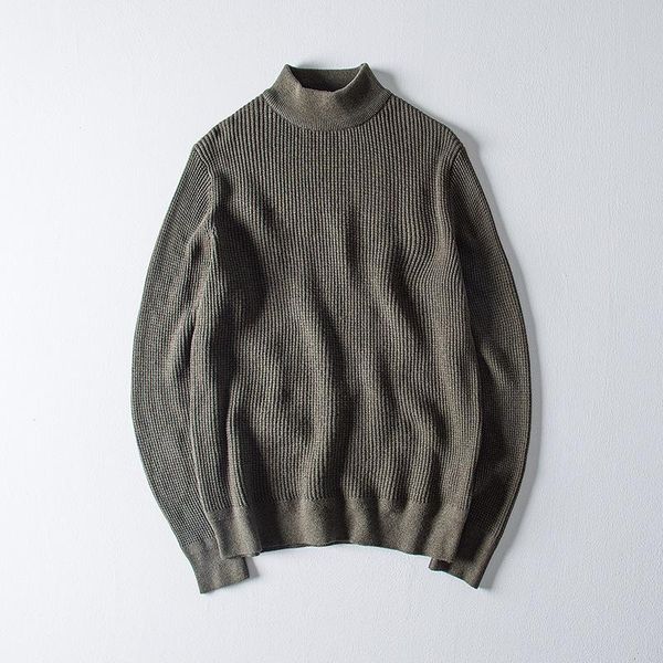 

spring male vintage mens green sweater japanese style high collar casual long sleeve oversized sweater men knitted pullover xxxl, White;black