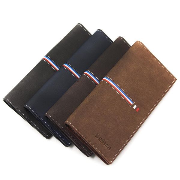 

wallets men leather wallet stripe zipper purse male coin card holder clutch bag for mens long money purses, Red;black