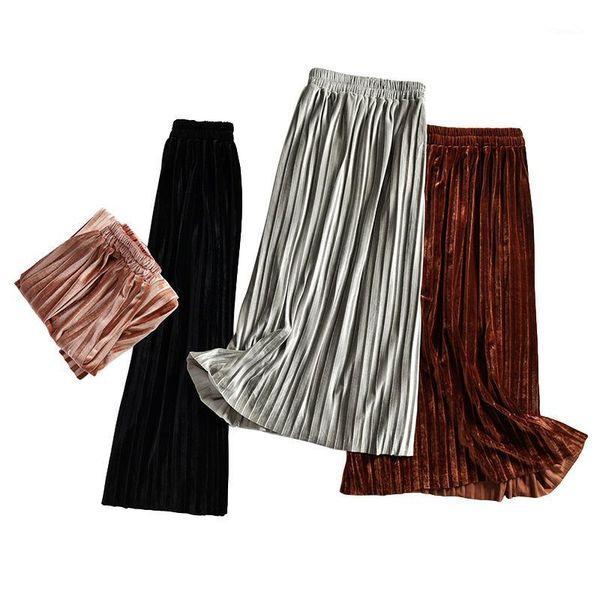 

skirts velvet long skirt for 2 3 4 6 8 10 yrs toddler baby girls simple pleated children 2021 autumn winter kids clothes, Blue