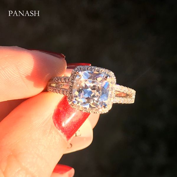 Natal novo anéis de noivado dedo anel joyas 925 esterlina prata zirconite para mulheres casamento moda jóias anel R886
