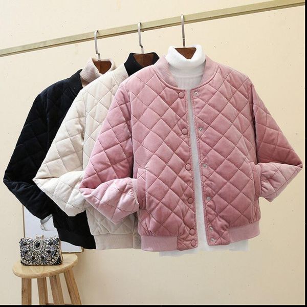 

2021 new autumn winter warm thick short coats women jackets new fashion casual down cotton parka female outerwear coats pdd016, Black