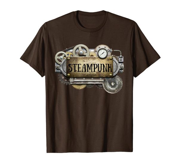 

mechanical gears steampunk tee shirt, White;black