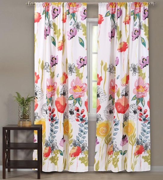 

curtain & drapes greenland home watercolor dreamy blackout curtains